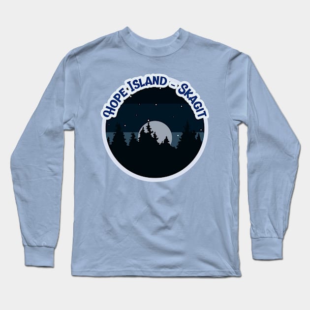 Hope Island Skagit Campground Campground Camping Hiking and Backpacking through National Parks, Lakes, Campfires and Outdoors of Washington Long Sleeve T-Shirt by AbsurdStore